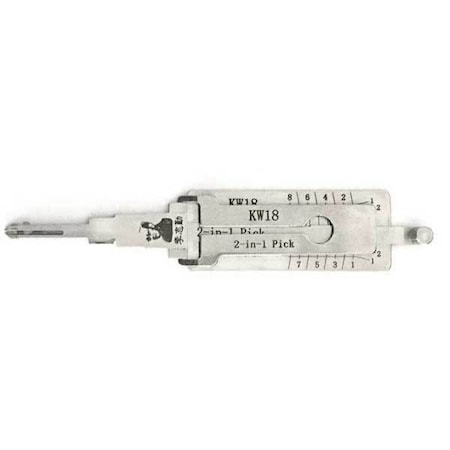 Original Lishi ORIGINAL LISHI: KW18/KA33 FOR KAWASAKI BIKES 2-IN-1 PICK DOOR/TRUNK - ANTI GLARE OLS-KW18-KA33-AG